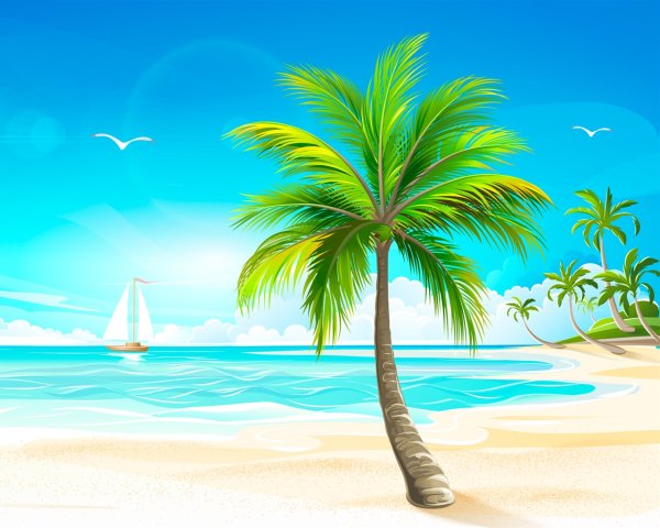 Нарисованный пляж