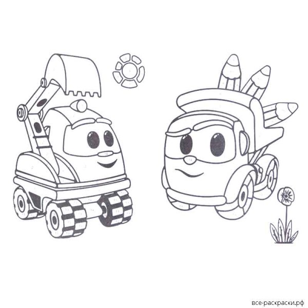 Грузовичок Лева мультик раскраска