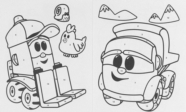 Капу из Лева Грузовичок раскраска