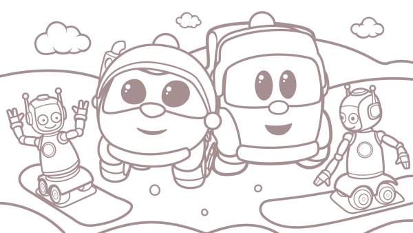 Раскраска Грузовичок Лева и Лея