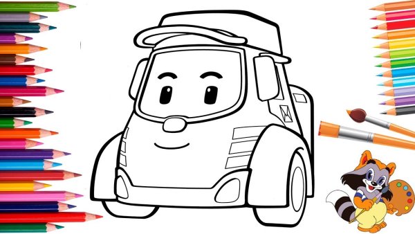 Робокар Поли Почер раскраска