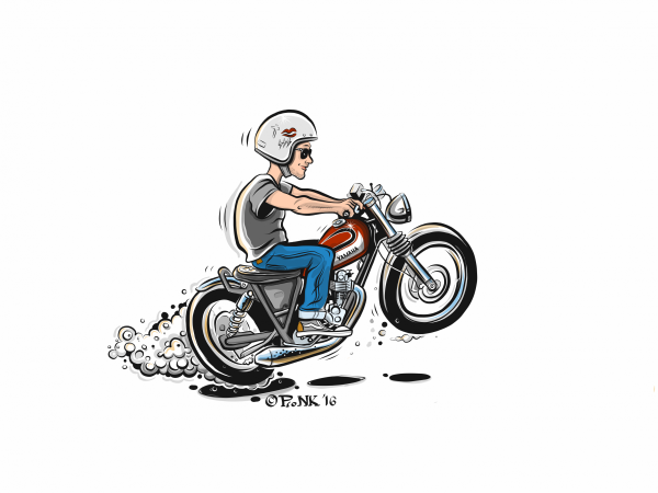 Мультяшные мотоциклисты