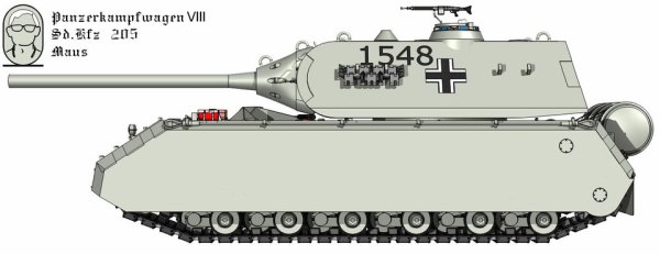 Танк Маус вид сбоку