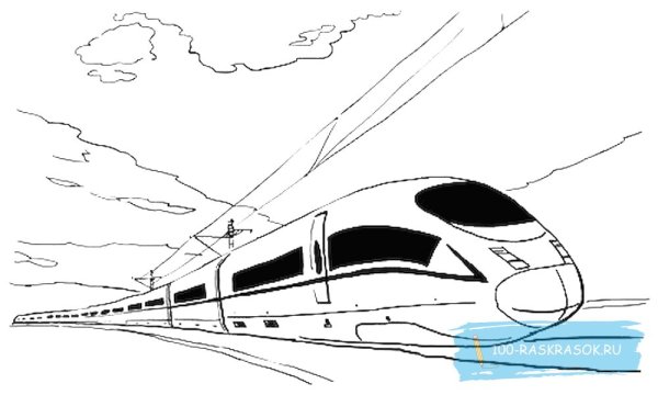 Сапсан поезд рисунок