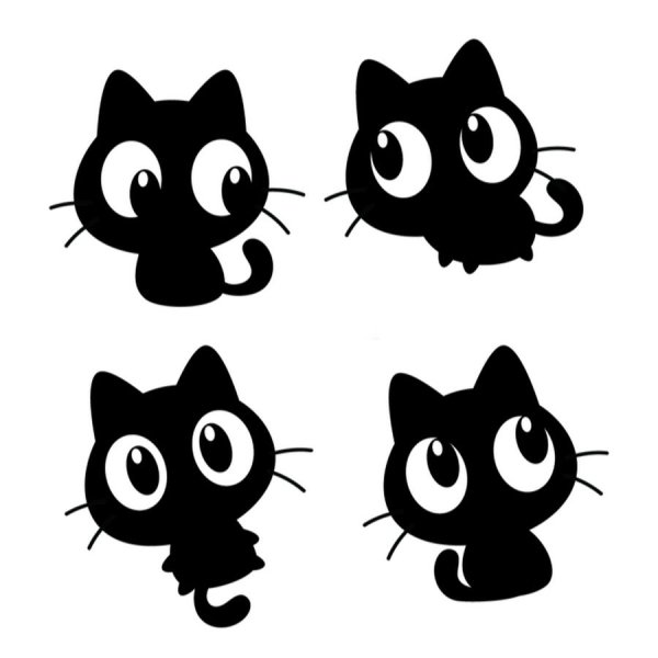 Черные котики мультяшные