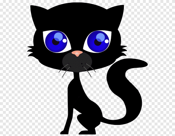 Черные котики мультяшные