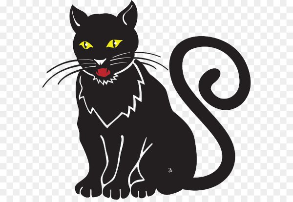 Нарисованный черный кот