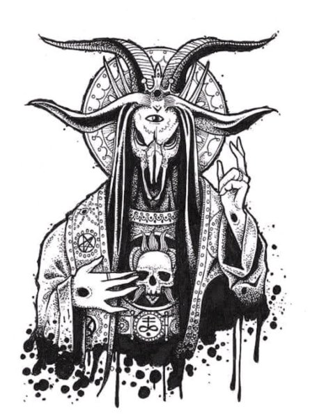Сатана Бафомет тату эскизы