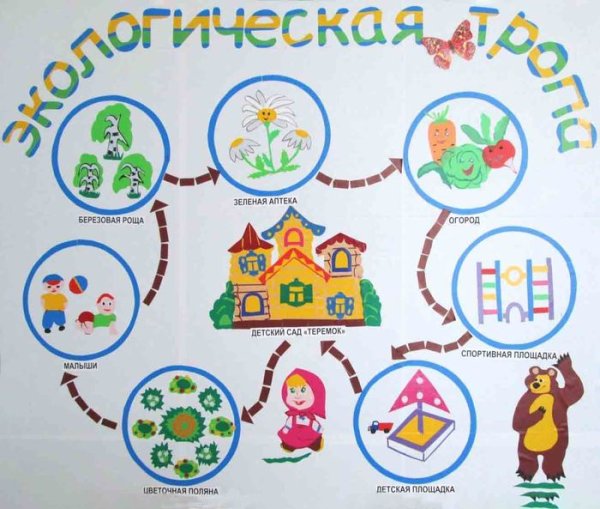 Схема экологической тропы в ДОУ