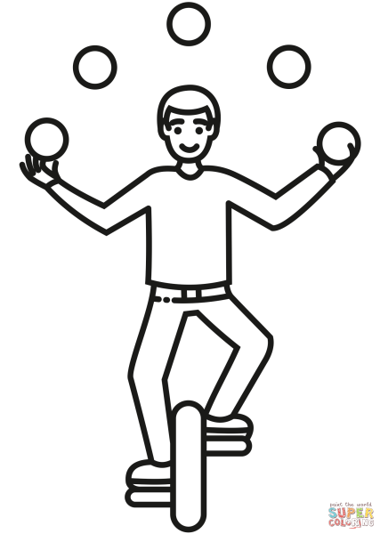 Жонглер иллюстрация