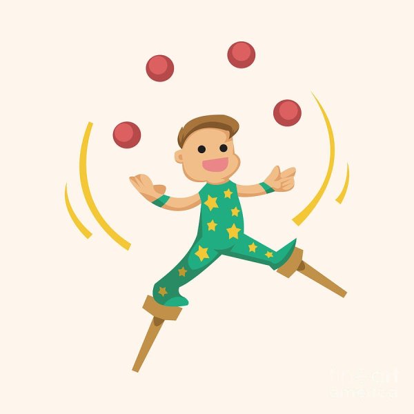 Клоун мультяшный