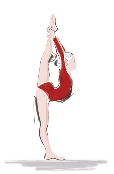 Нарисовать девушку на шпагате
