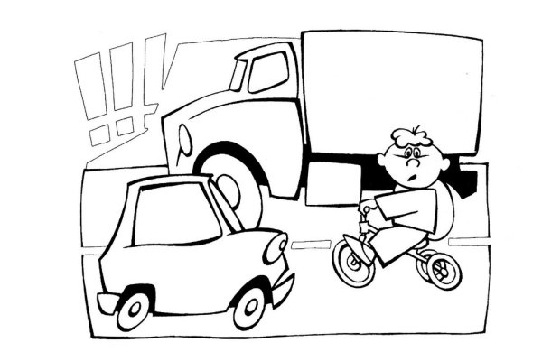 Рисунки на тему Берегись автомобиля для детей