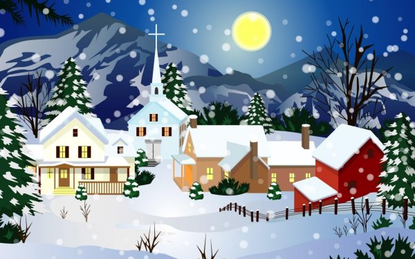 Зима рисунок