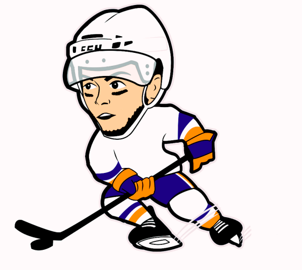 Хоккеист карандашом