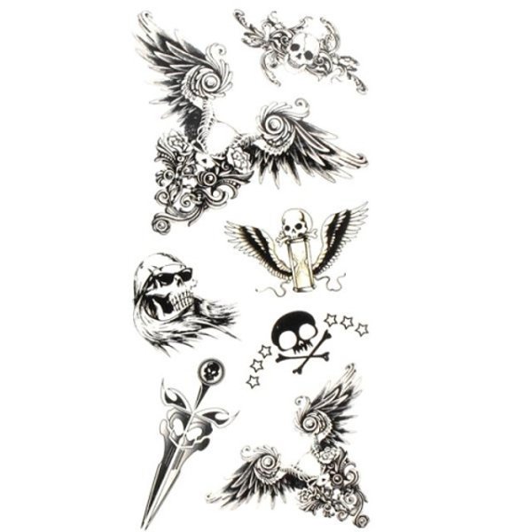 Переводная Татуировка черно белая