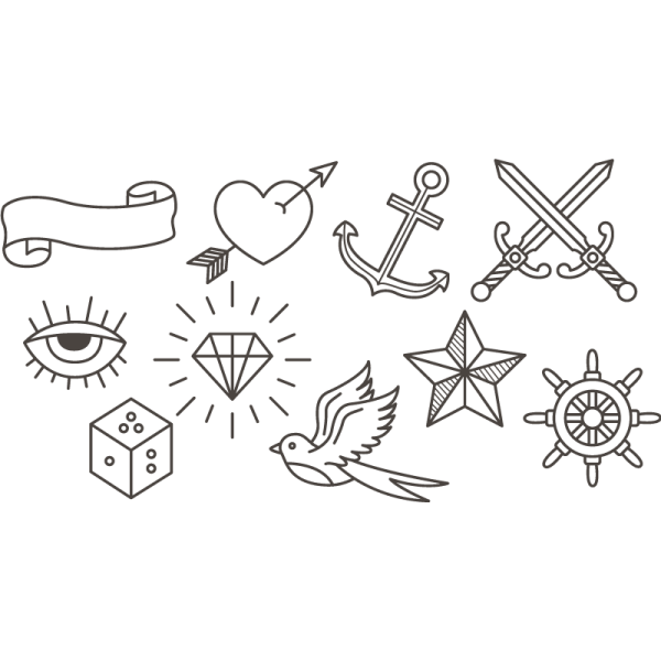 Эскизы маленьких татуировок