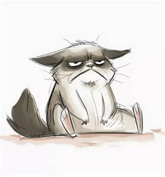 Недовольная мультяшка