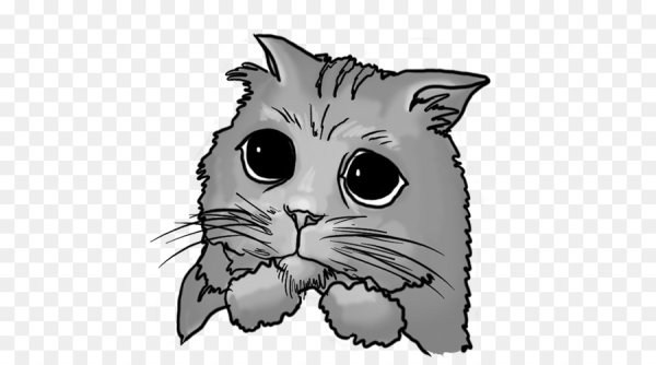 Грустный кот вектор