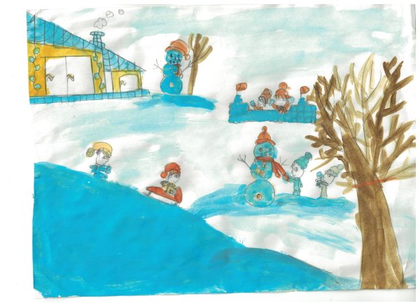 Зимняя раскраска