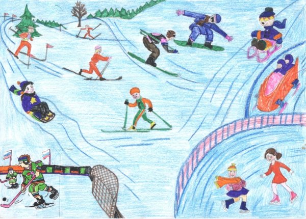 Санки раскраска для детей