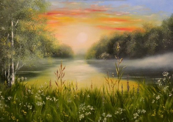 Картина летний вечер
