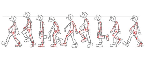 Референс ходьба сбоку