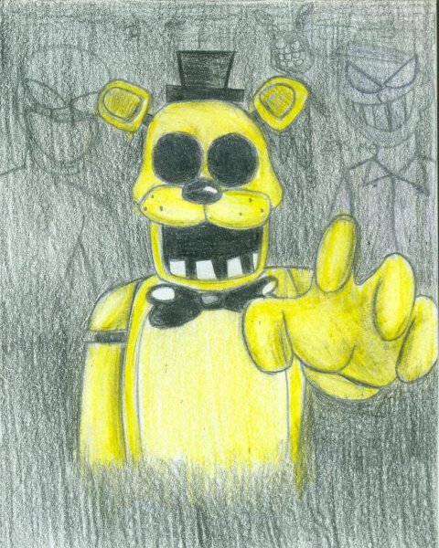 FNAF Golden Freddy нарисовать