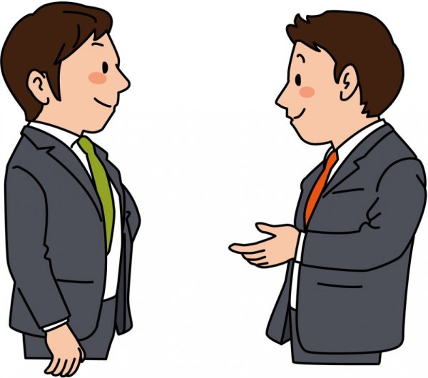 Два человека здороваются