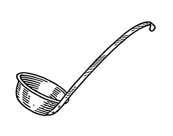 Поварешка раскраска для детей