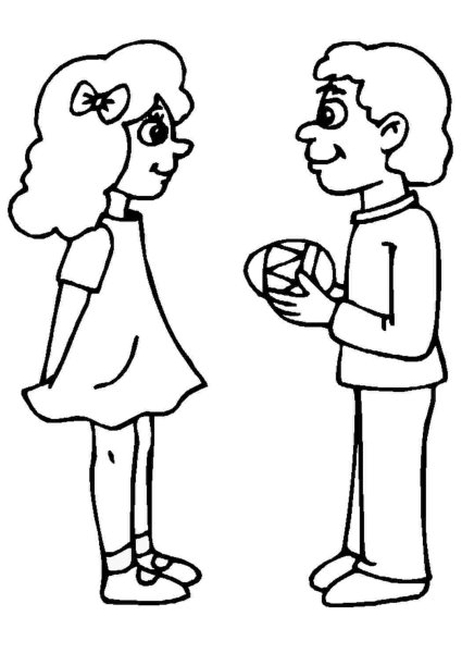 Два мальчика рисунок