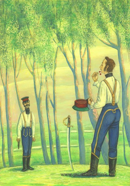 Рисунок к произведению выстрел