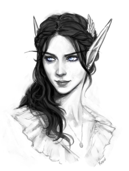 Эльфийка с рогами