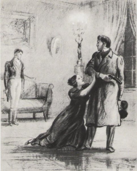 Рисунок к повести выстрел