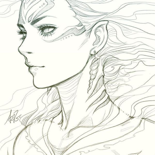 Девушка Эльф рисунок