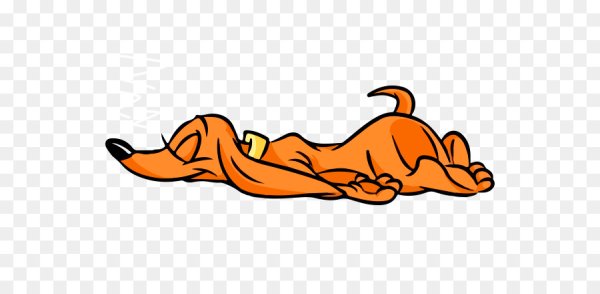 Мультяшная собака спит