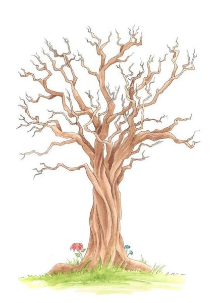 Дерево мультяшное сухое