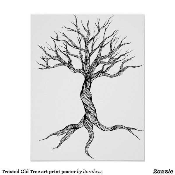 Сухое дерево с корнями