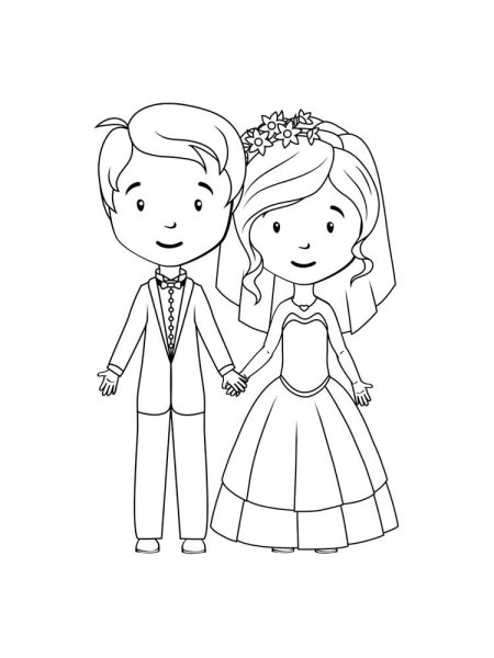 Раскраска свадьба
