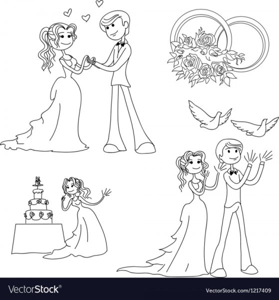 Рисование плакаты свадьбу