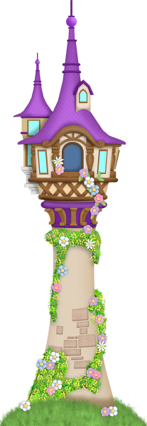 Башня Рапунцель на белом фоне