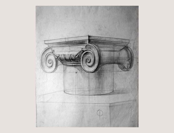 Рисование ионической капители