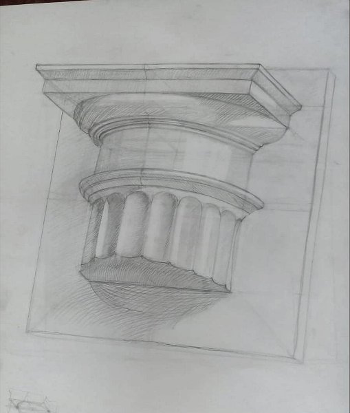 Капитель дорического ордера построение