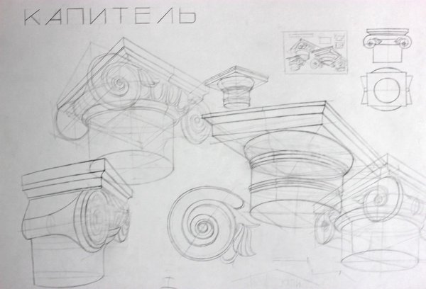 Рисунок капители дорического ордера основа архитектуры классицизма