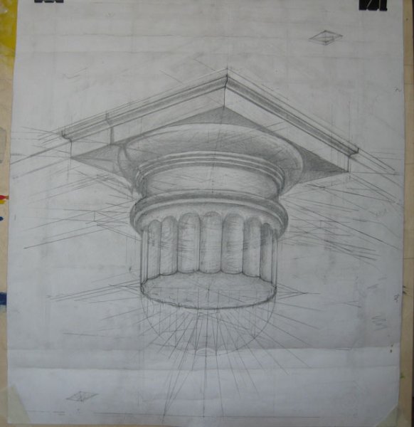 Коринфская колонна рисунок Академический
