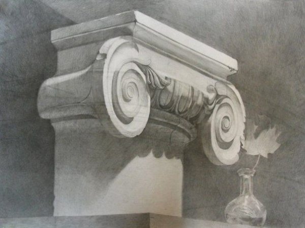 Дорическая Капитель Академический рисунок
