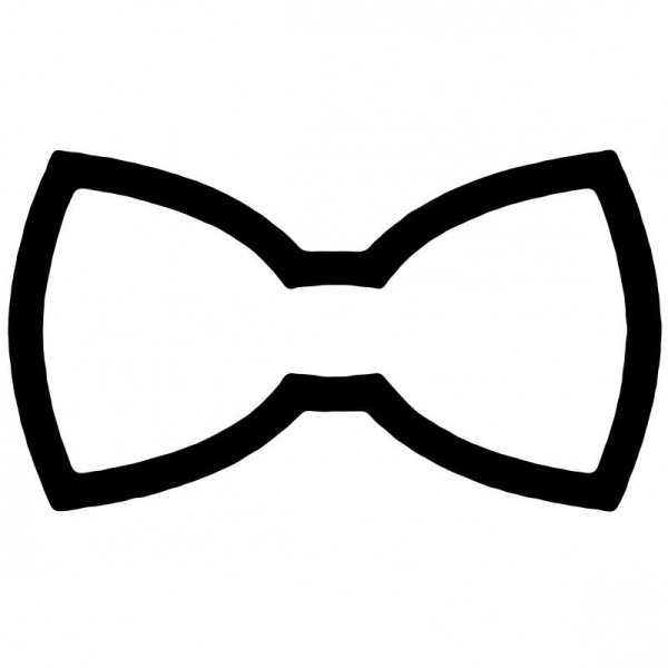 Галстук бабочка силуэт
