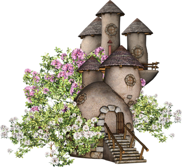 Сказочный домик цветок