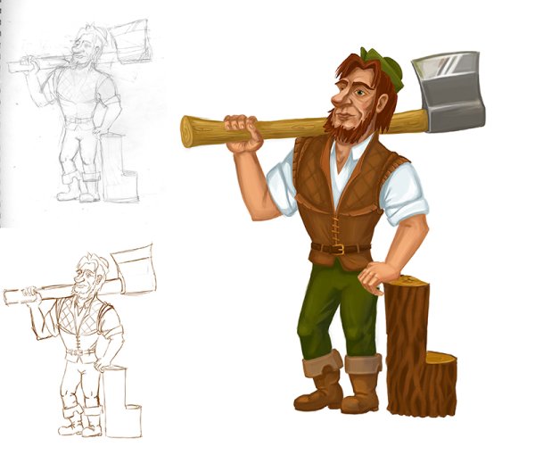 Дровосек мультяшный