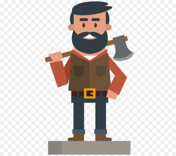 Человек с бензопилой вектор